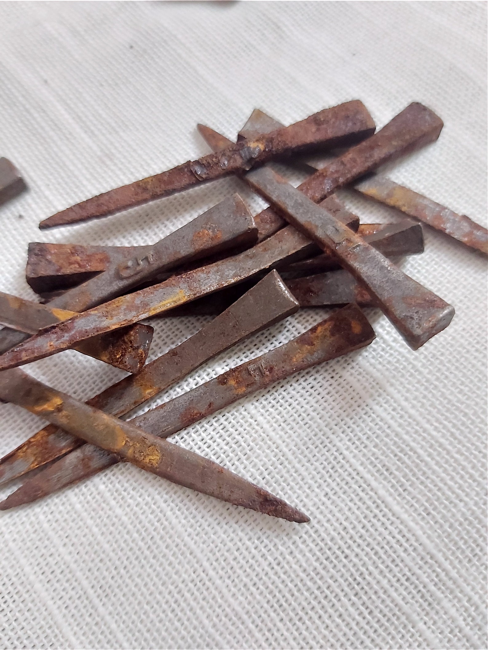 Antique nails old rusty horseshoe nails set rusted square hand Etsy