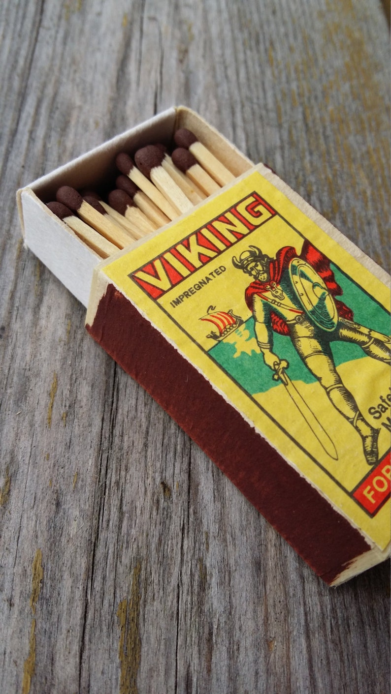 Matchbox Viking Small Miniature Box Safety Matches Box Paper Etsy