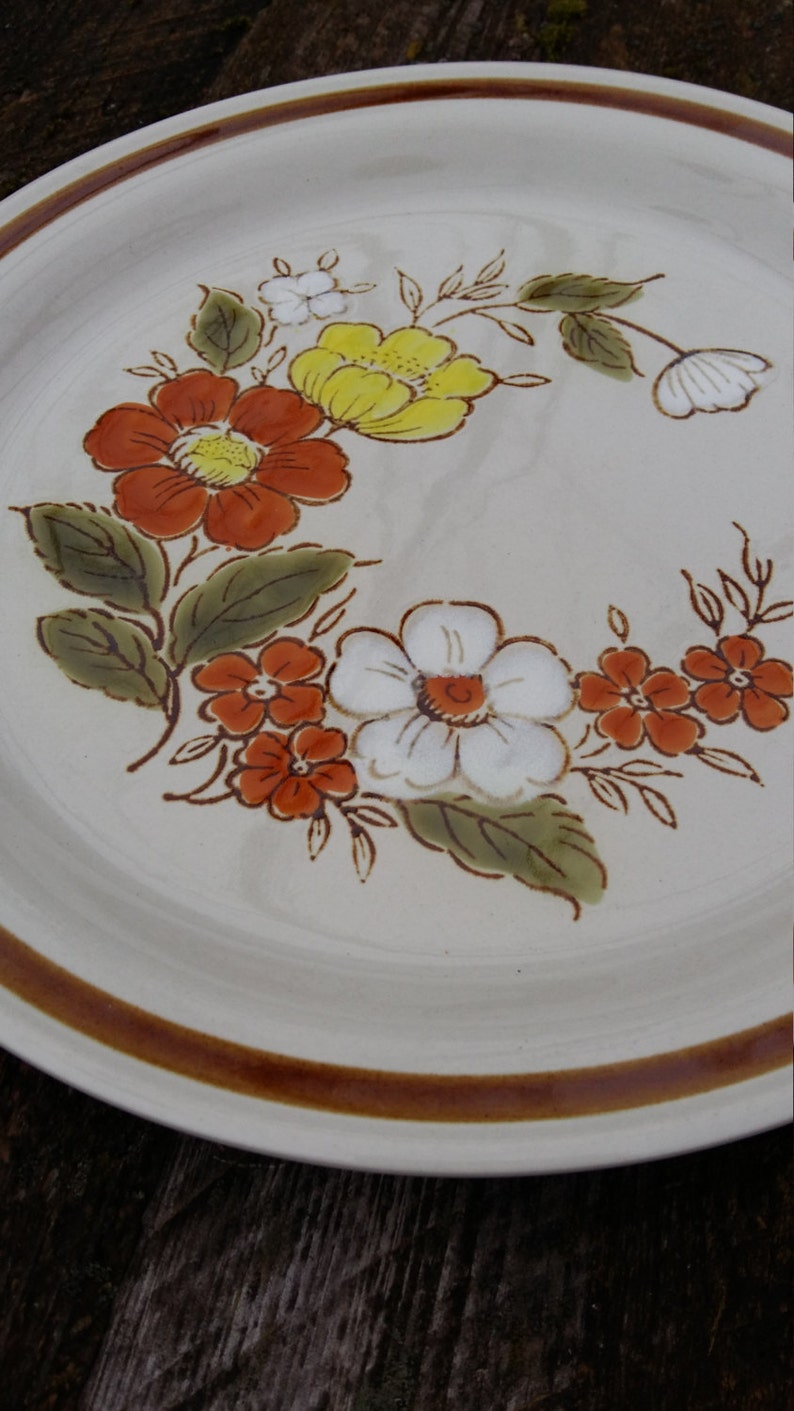 Vintage Japan Stoneware Plate Large Ceramic Platter Serving Etsy