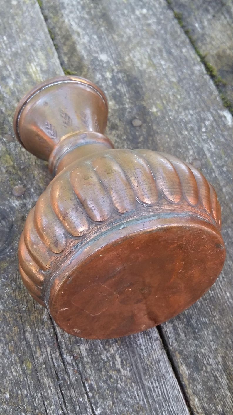 Copper Vase Vintage Metal Vase Small Bud Vase Classic Style Etsy