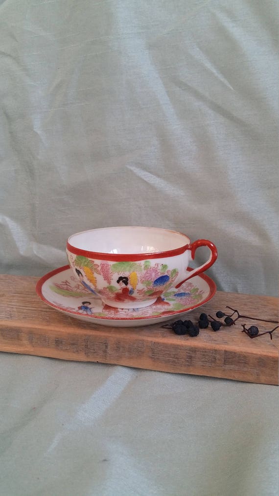 geisha girl tea cups