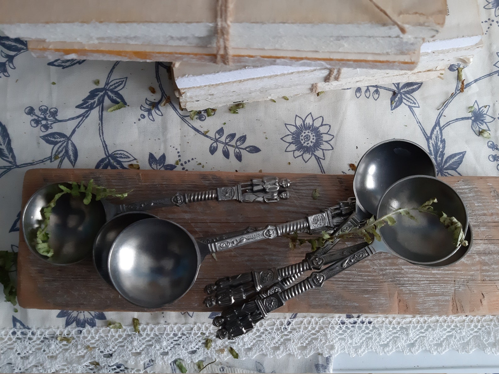 Vintage Old Pewter Spoons Large Soup Spoons From German Pewter Etsy