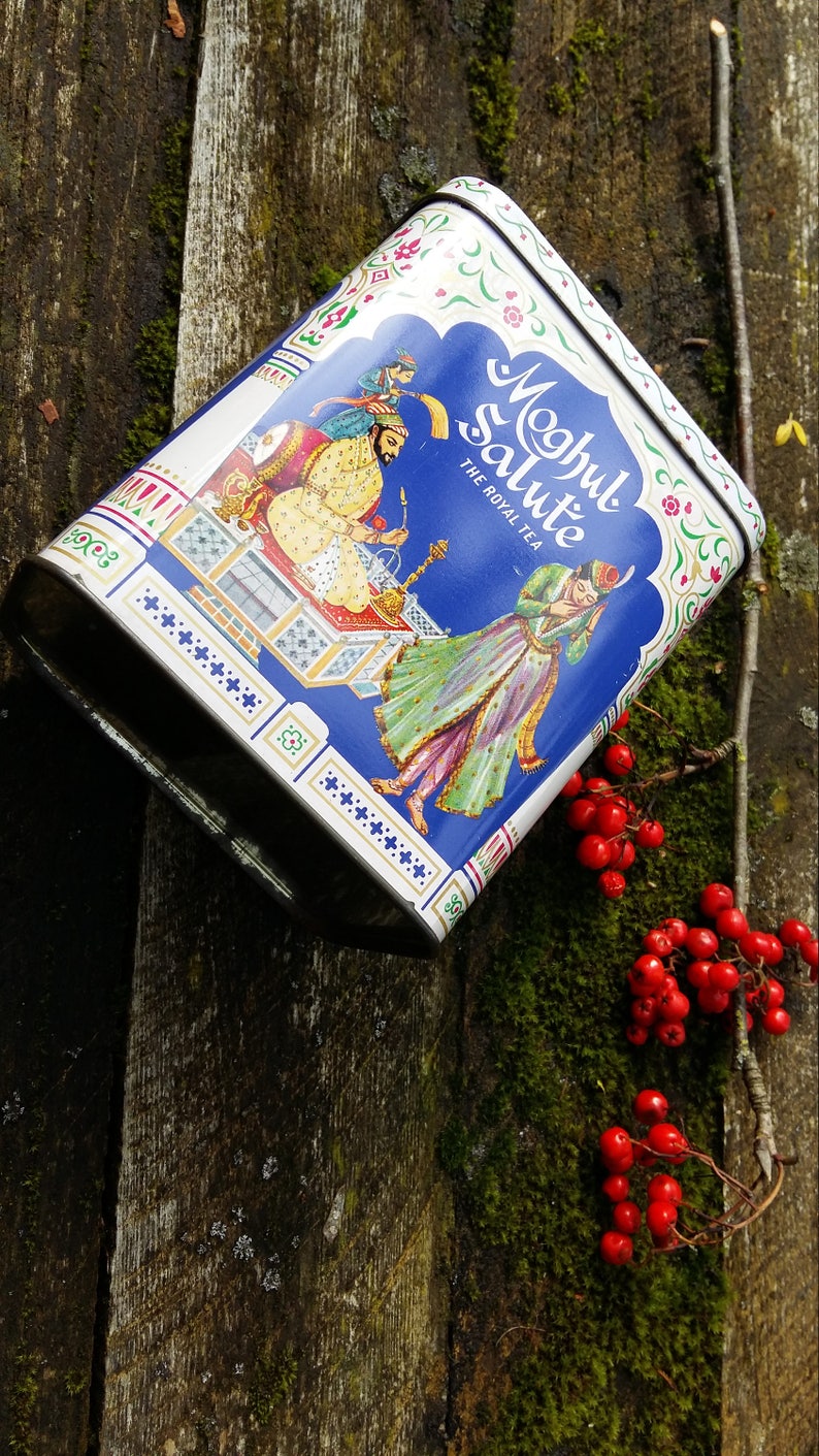 Vintage Tin Box Tea Tin Box Large Size Arabian Motifs Etsy