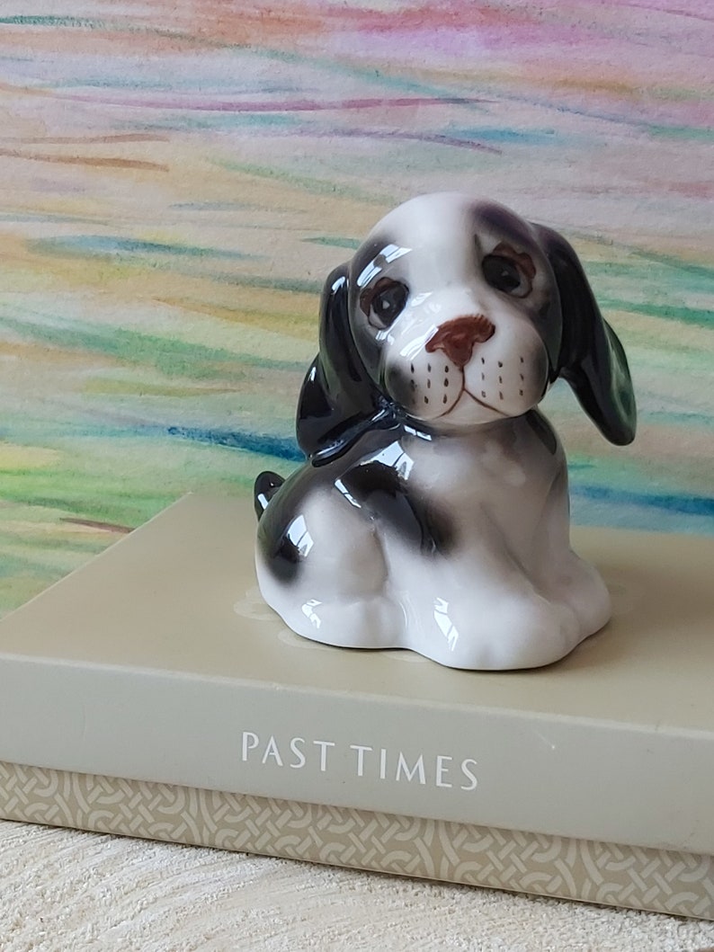 Vintage dog figurine small ceramic porcelain dog figurine Etsy