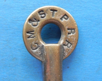 Old "CM & STP RR" Railroad switch key. Chicago, Milwaukee and St. Paul.