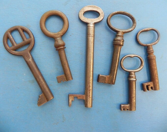 6 Antique Lock Keys. Old & Original. Etsy