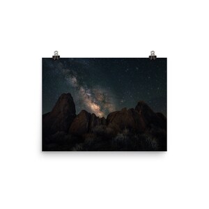 Milky Way over desert hills in California Print