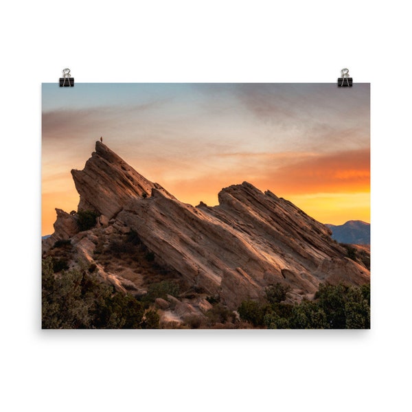 Vasquez Rock at Sunset Print