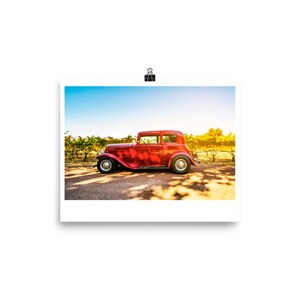 Vintage Car in Wine Country California Print - Poster