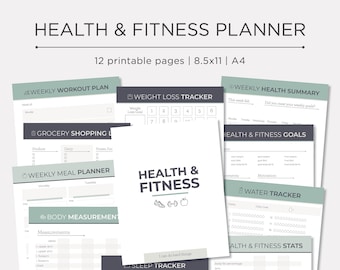 Health and Fitness Planner - Printable