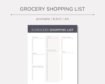 Grocery Shopping List