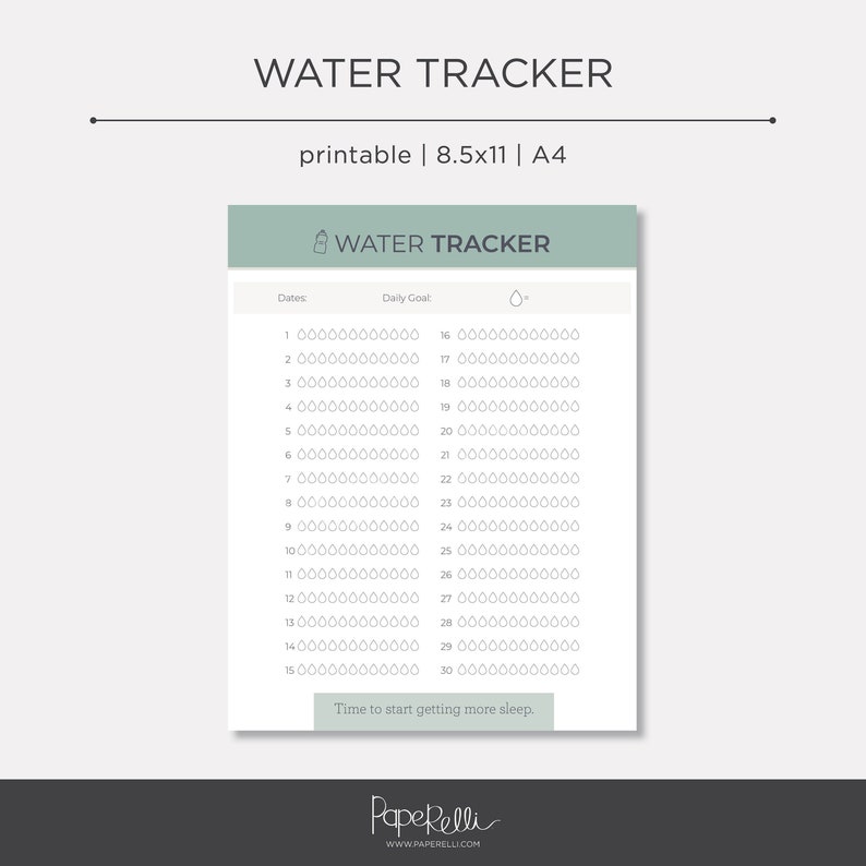 Water Tracker Printable image 1