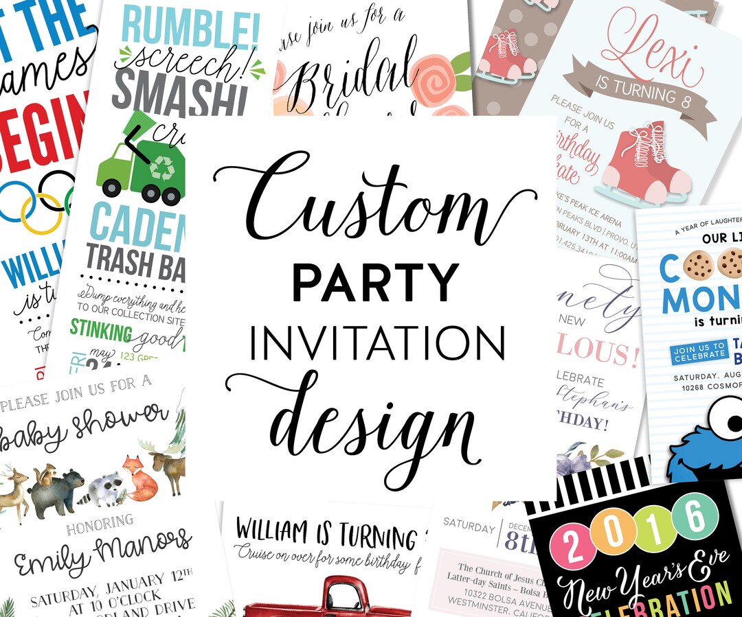Custom Invitation Design - Etsy
