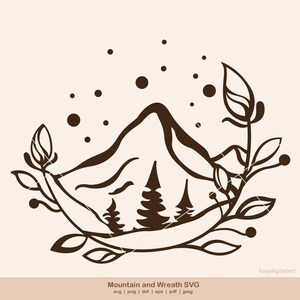 Berg Monogramm, Berg Camping Svg Png, Abenteuer Zeichen, Reise Outdoor Art, Outdoor Berg Svg, Wald Svg-Datei Cricut, Berg Hand gezeichnet