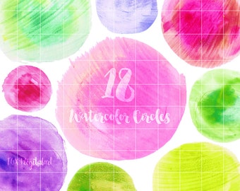 Watercolor circles, watercolor round spots, hand painted watercolor clipart, brush strokes, abstract watercolor, blogs, watercolor splotch