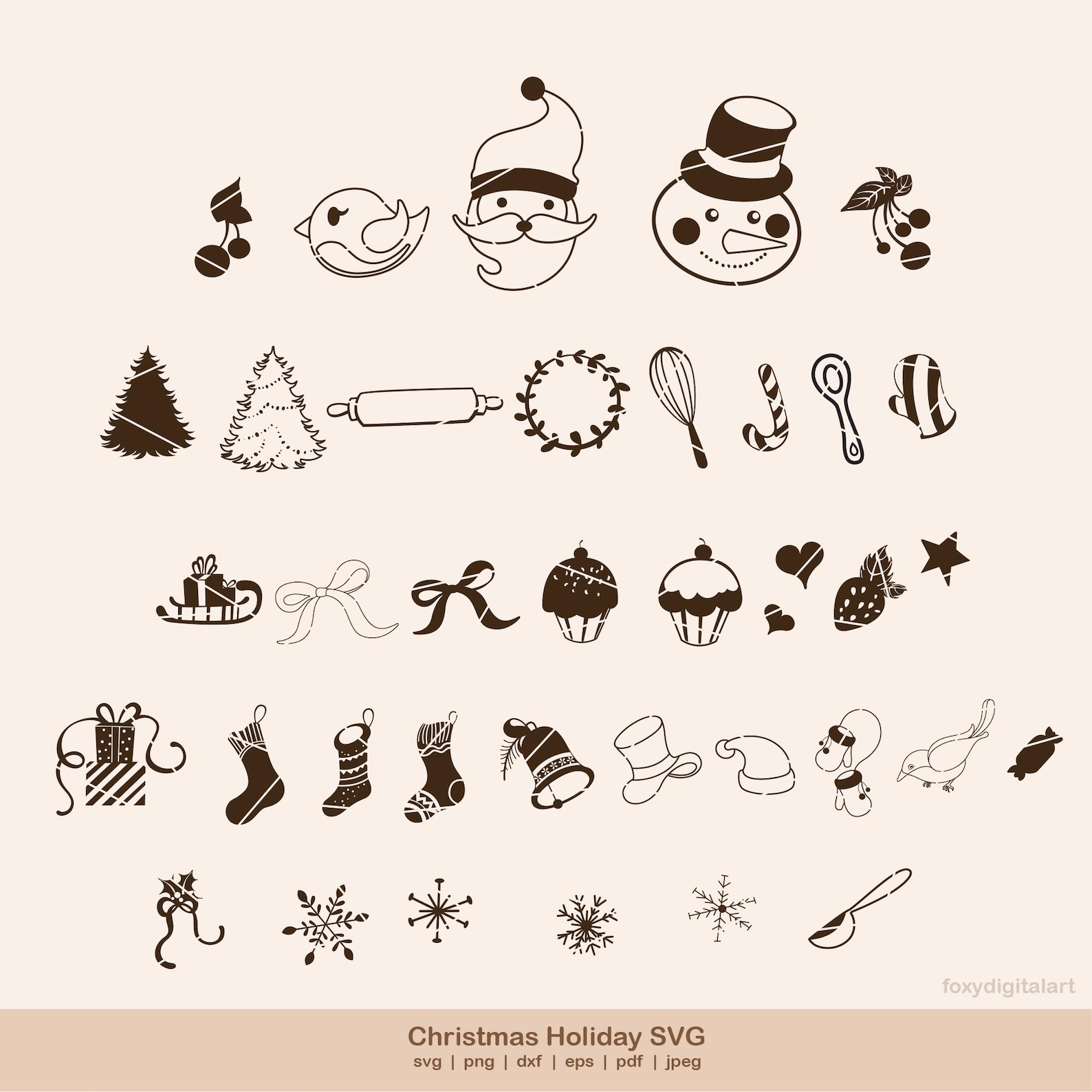 Snowman SVG Cut Files for Cricut, Christmas Svg, Santa Claus Svg ...