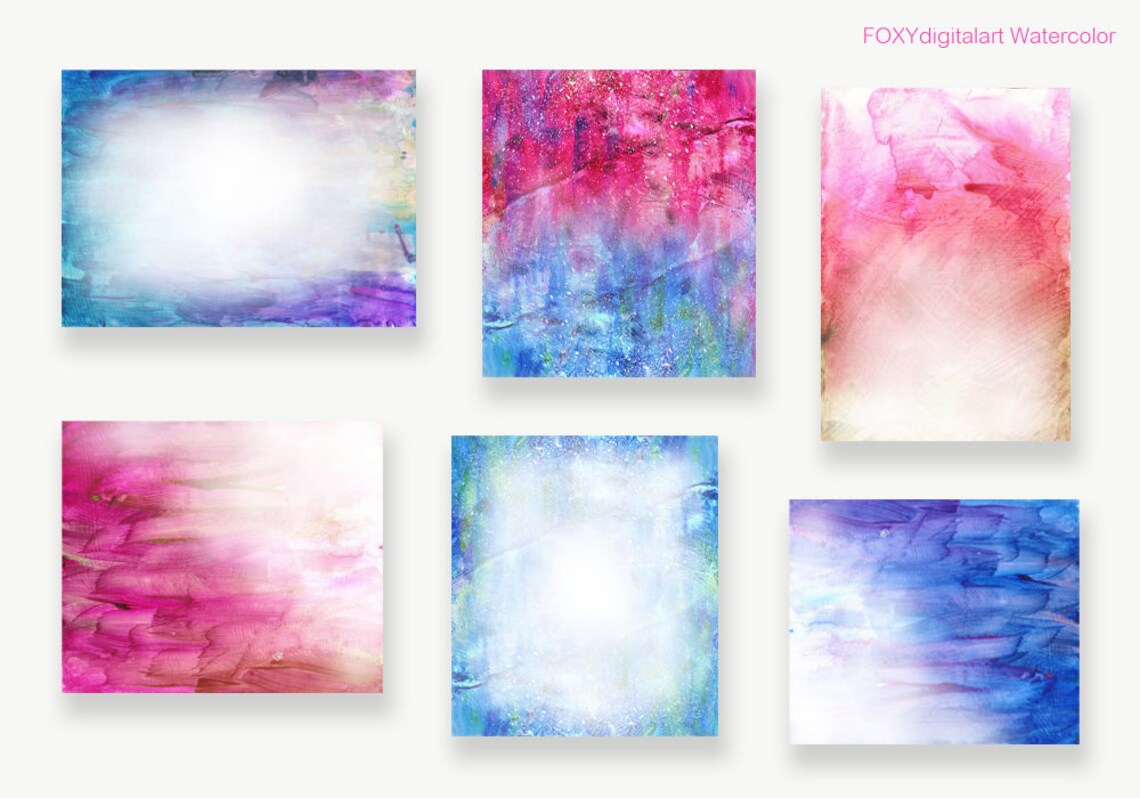 Watercolor Digital Paper, Watercolor Scrapbook Paper, Watercolor ...