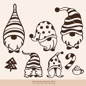 Gnome svg, christmas gnome svg cut file, gnome svg bundle, garden gnome, merry christmas gnome, gnome cut file, cute gnome svg