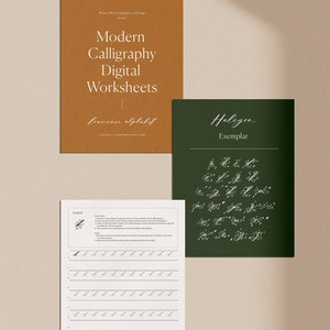 Schede di lavoro digitali in minuscolo - Halycon, fogli di pratica stampabili in stile corsivo casual, esercizi di scrittura corsiva a mano, font calligrafico