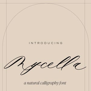 Mycella Calligraphy Font - Personal Use License, Cursive Font, Handlettering Font, Handwritten Font, Modern Font, Elegant Font