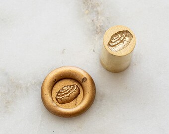 Cinnamon Bun Mini Wax Seal Head, Cinnamon Roll 9mm Wax Seal Stamp