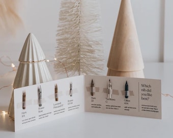 Muestrario de plumillas puntiagudas, plumillas para pluma estilográfica, plumilla moderna para caligrafía, kit para principiantes en caligrafía, regalo para amantes de la caligrafía
