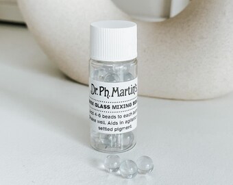 Dr. Ph. Martin’s Glass Mixing Beads for Ink Bottles | Clear Agitator Beads for Settled Pigment | Art Supply Replacement Mixing Balls