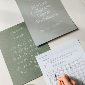 Feuilles de travail numériques en majuscules - souples, feuilles d'exercices pour la calligraphie, feuilles d'exercices imprimables en majuscule, exercices d'écriture manuscrite cursive