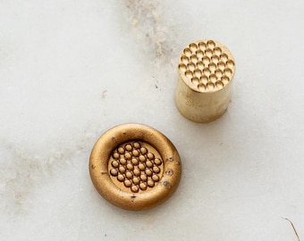 Mini tête à cacheter en cire Bubble Waffle, Tampon en cire pour gastronomes de 9 mm, Ruche