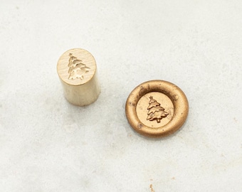 Mini sceau de cire pour sapin de Noël, tampon de cire 9 mm, tampon des fêtes, pin avec étoile