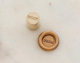 Mini cartouche de cire (à associer avec « à »), étiquette cadeau, tampon de 9 mm, emballage cadeau des Fêtes