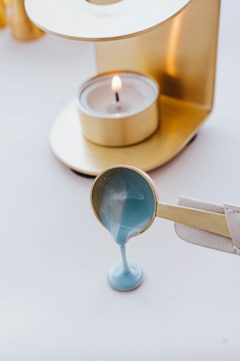 Brass Wax Seal Stove and Spoon image 5