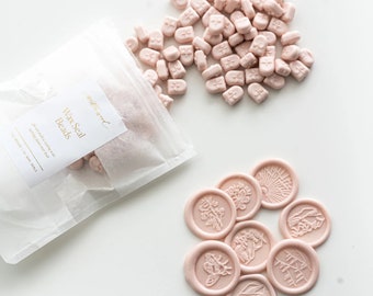 Blush Wax Beads for Wax Seals, Pink Sealing Wax Beads For Invitations, Wax Melts for Wax Seal Stamp, Wedding Invitations