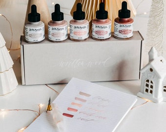 Warm Tone Calligraphy Ink Set of 5