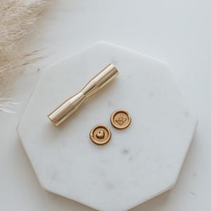 Mini cachet de cire coeur et poste aux lettres, Tampon de cire personnalisé, Tampon de cire recto-verso, Tampon de cire double face