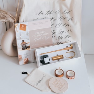 Mini Starter Kit + Signed Book Bundle, Beginners Calligraphy Kit, Modern Calligraphy Starter Set, Calligraphy Lover Gift, Calligraphy Tips