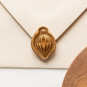 Cachet de cire d'ornement en papier, Tampons de sceau de cire personnalisés, Tampons d'invitation pour cartes, Faire-part de luxe, Cartes de Noël, Étiquettes de Noël