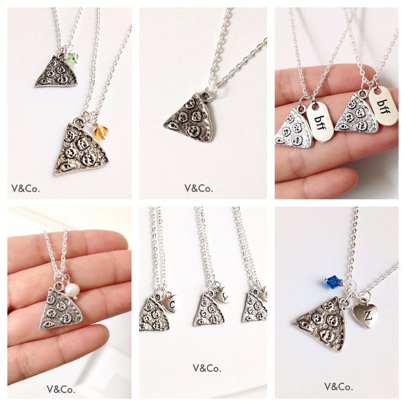 Food Jewelry Pizza Jewelry Best Friends Pizza Necklace Fun Gift Idea Under 15 Pizza Lover BFF Best Friends Jewelry Pizza Slice Necklace