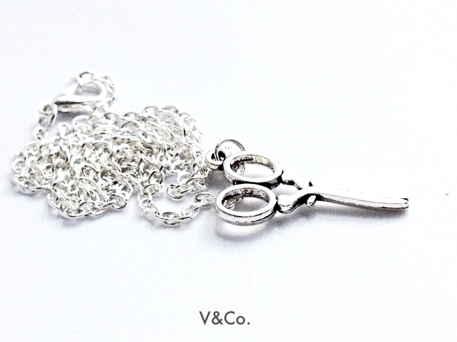 Silver Scissors Necklace, Hair Stylist Jewelry, Hairdresser Shears