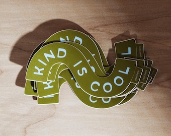 Be Kind Squiggle Sticker | Waterproof Vinyl Decal