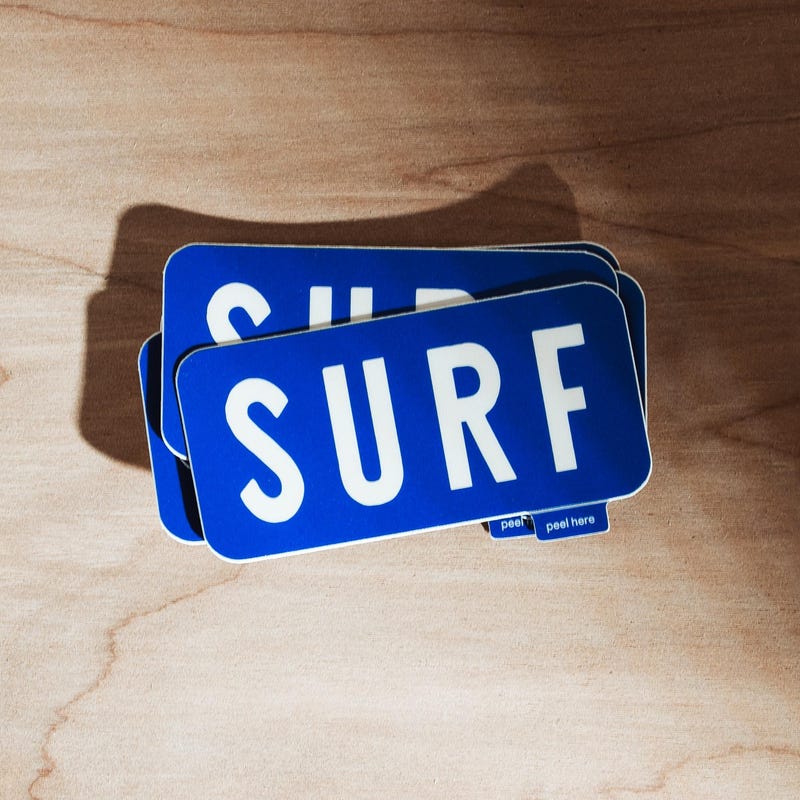 Surf Kansas Sticker Surf Stickers - Etsy