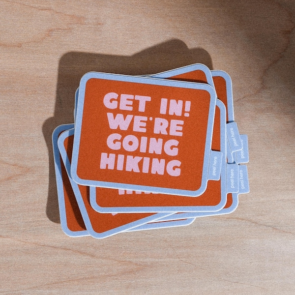 ¡Entra! ¡Vamos de excursión! Vinilo adhesivo