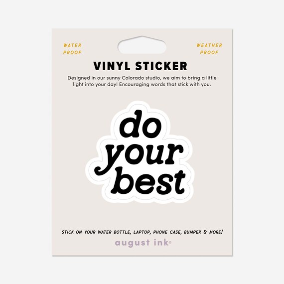 Best Your Best Motivational Stickers