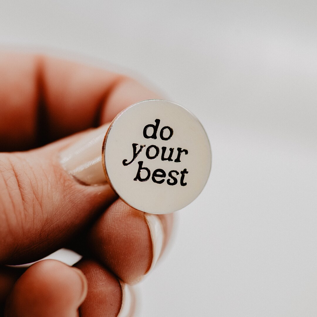 Do Your Best Enamel Pin. Motivational Pin. Small Gold Plated Etsy