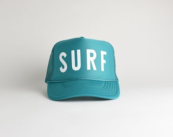 Surf Foam Trucker Hat. Beach Day Hat. Gift for Surfer. Beach Trip Gift. Surf Mesh Cap.