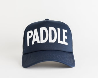 Paddle Foam Trucker Hat with Recycled Plastic Mesh Back. Kayaking Hat. Gift for Paddle Boarder. Canoe Hat. Lake Day Foam Trucker Trucker Hat