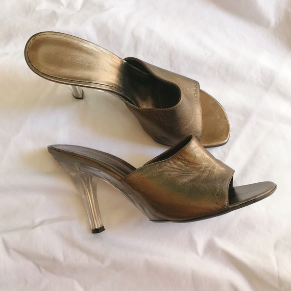 calvin klein clear heels