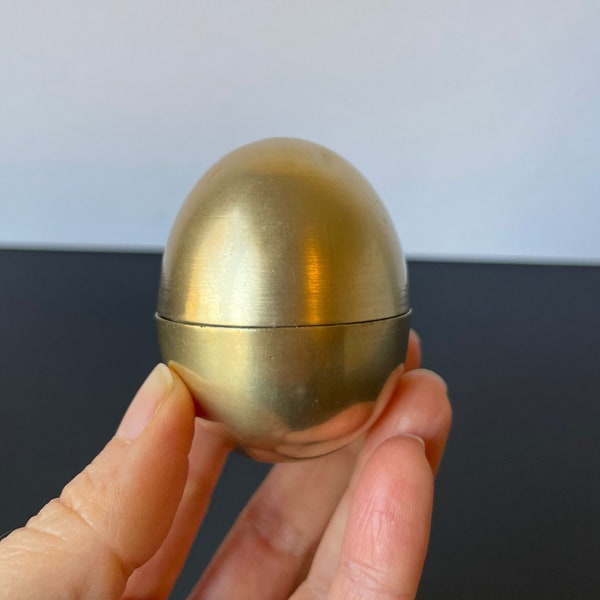 Vintage Brass Egg Trinket Box