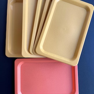 Vintage Plastic Lab Trays in Yellow and Orange