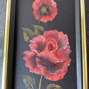 Vintage Original Floral Paintings in Black and White image 3